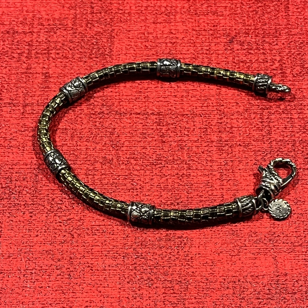 JOHN HARDY ‘JAI’ RARE AUTHENTIC PRE-LOVED LEATHER & STERLING SILVER BRACELET - Picture 5 of 10
